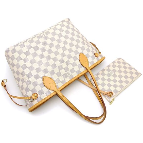 Louis Vuitton Damier Azur Neverfull PM Shoulder Bag - Picture 3 of 7